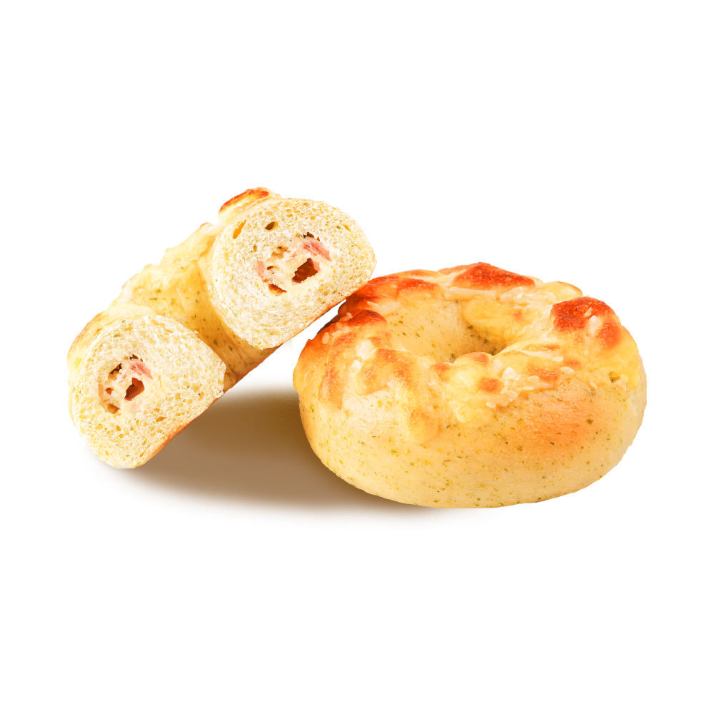 Aureum et Crispy Potato Bacon Bagel